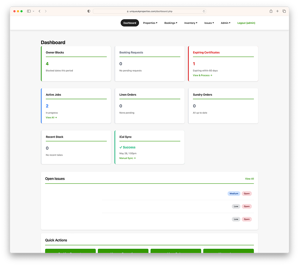 Web app screenshot