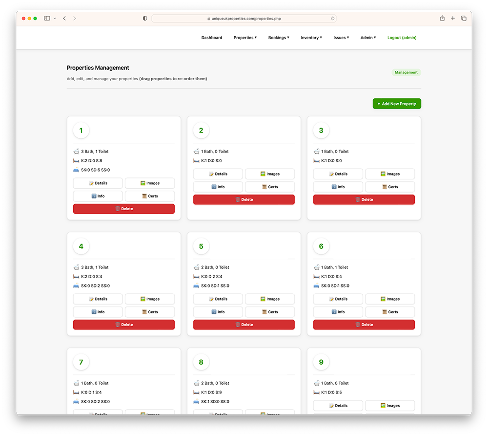 Web app screenshot