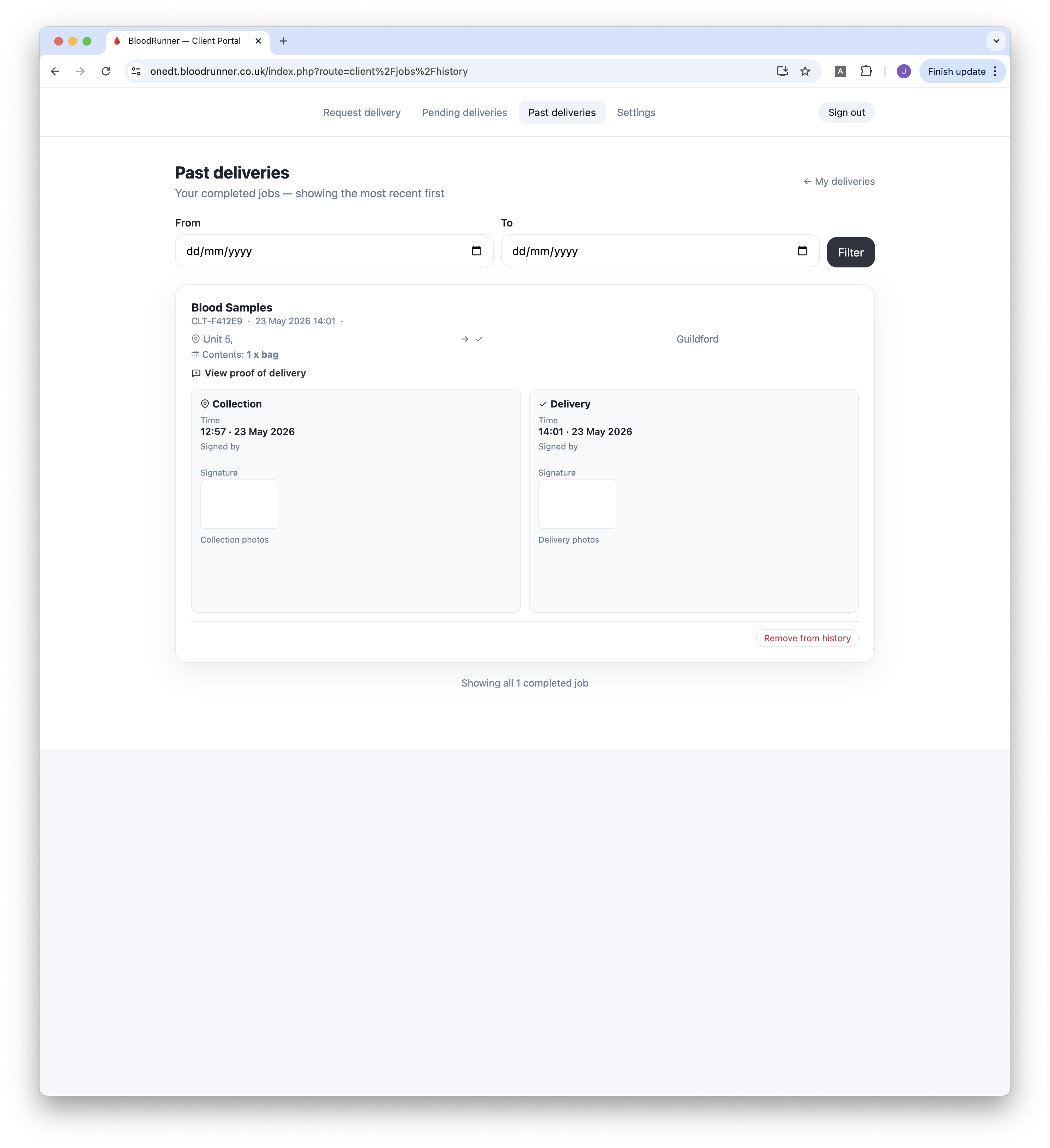 Client view